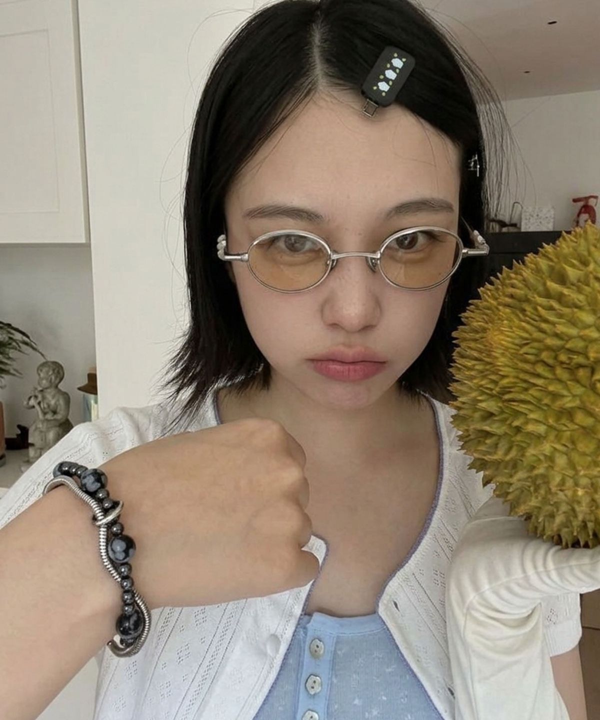 디더블유에스이(DWSE) 블랙 웨이브 비즈 브레이슬릿