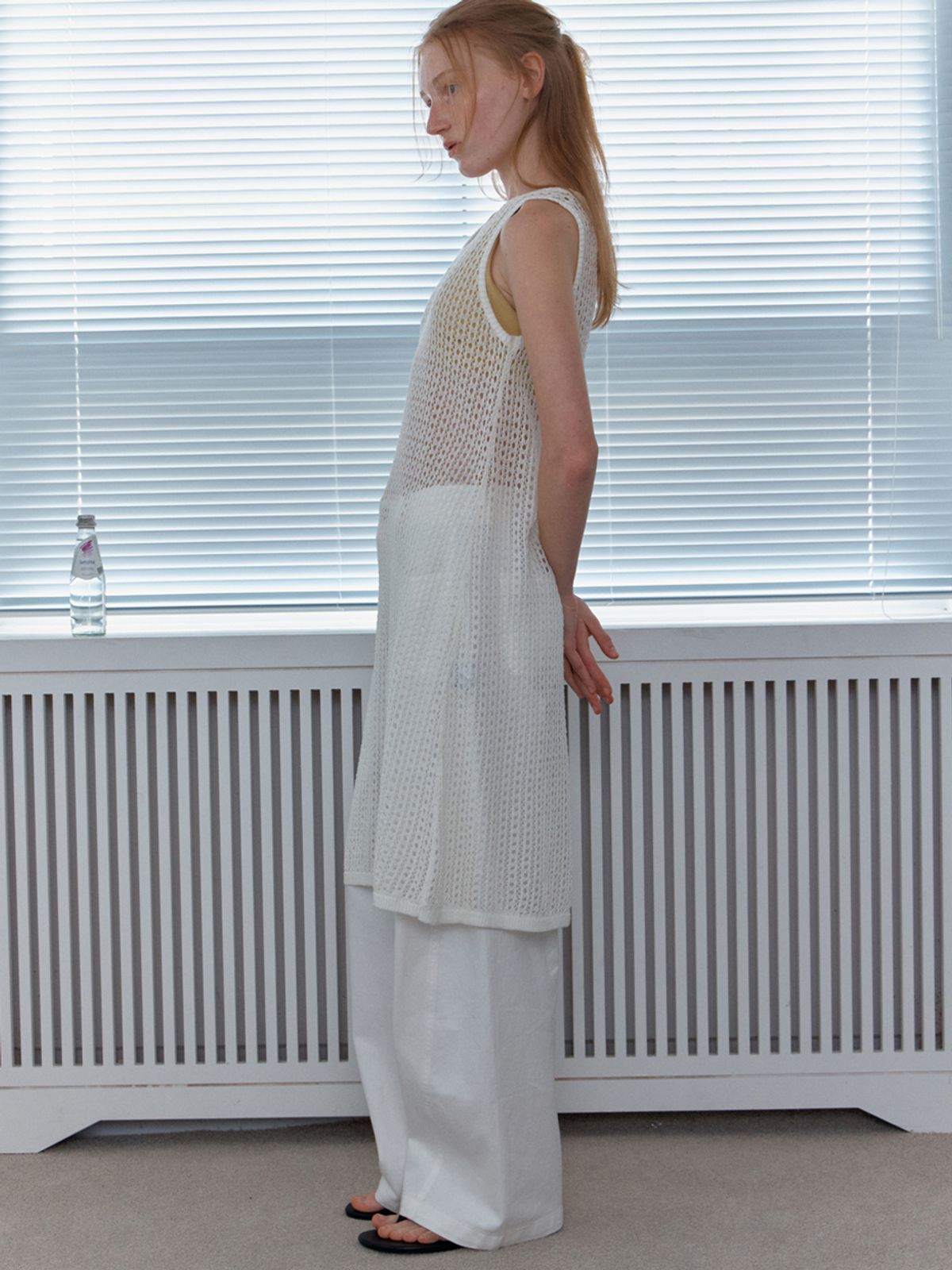 엘씨브이(LCVE) CROCHET KNIT COVER-UP DRESS_WHITE