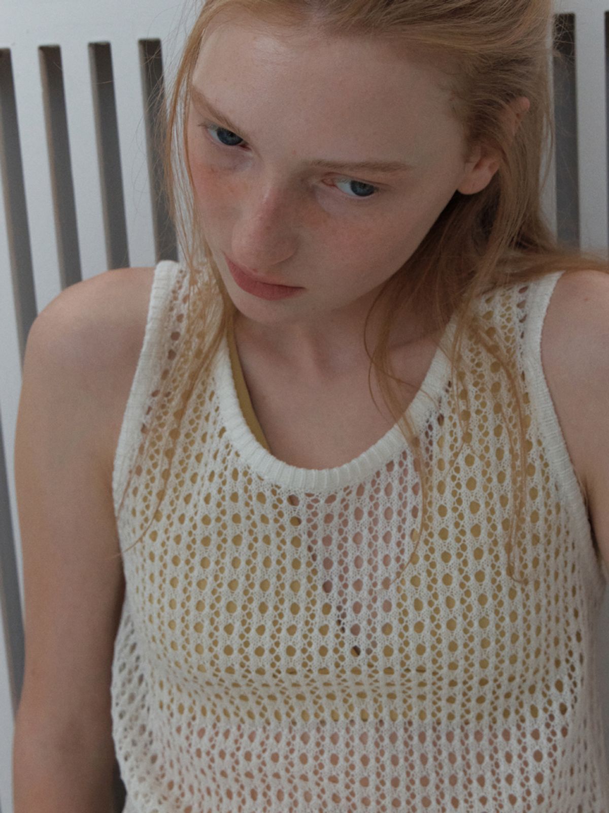 엘씨브이(LCVE) CROCHET KNIT COVER-UP DRESS_WHITE