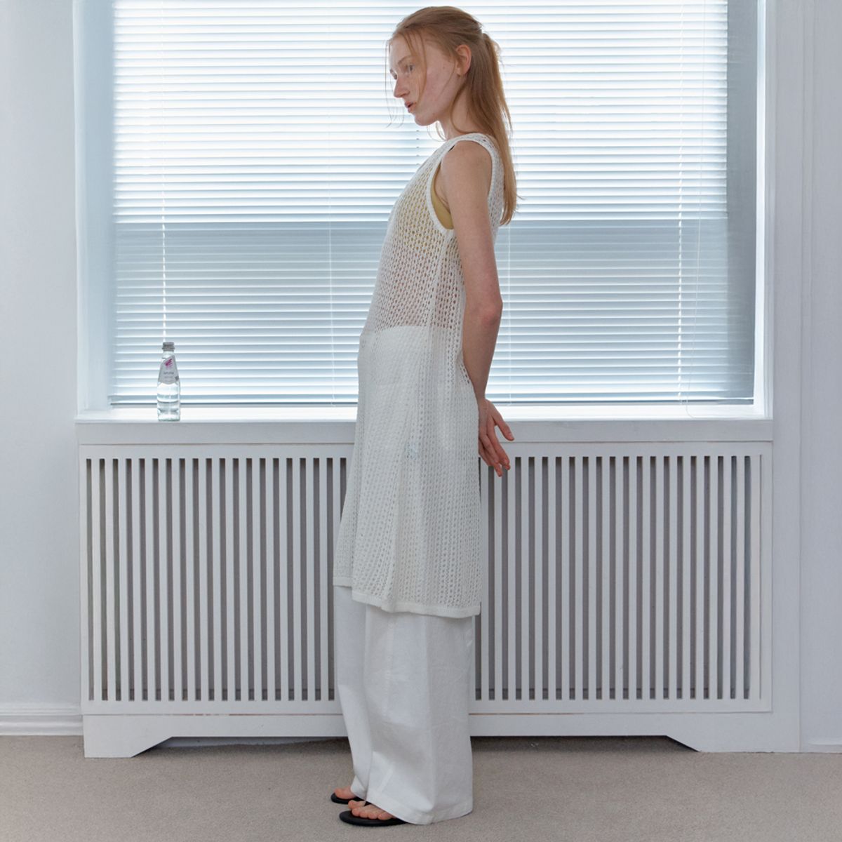 엘씨브이(LCVE) CROCHET KNIT COVER-UP DRESS_WHITE