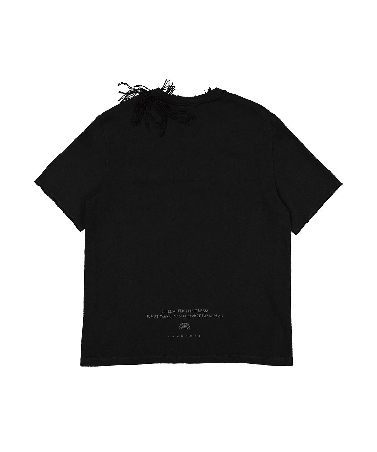 래크로프(LACKROPE) RAW CUT GRAPHIC T-SHIRT - BLACK