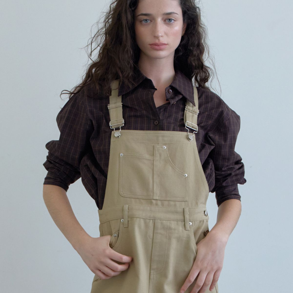 엘씨브이(LCVE) COTTON OVERALL DRESS_BEIGE