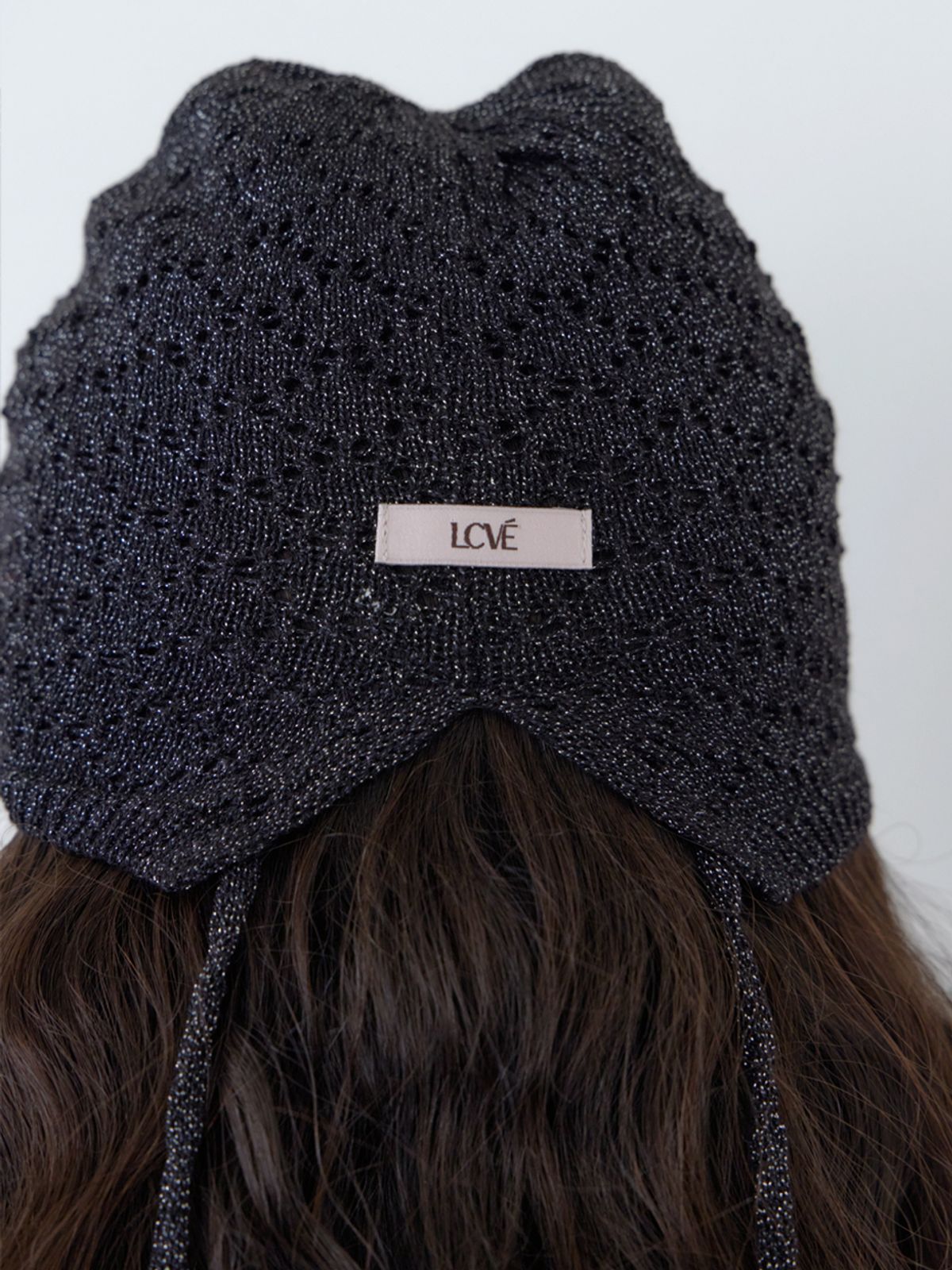 엘씨브이(LCVE) CROCHET KNIT BEANIE_BLACK