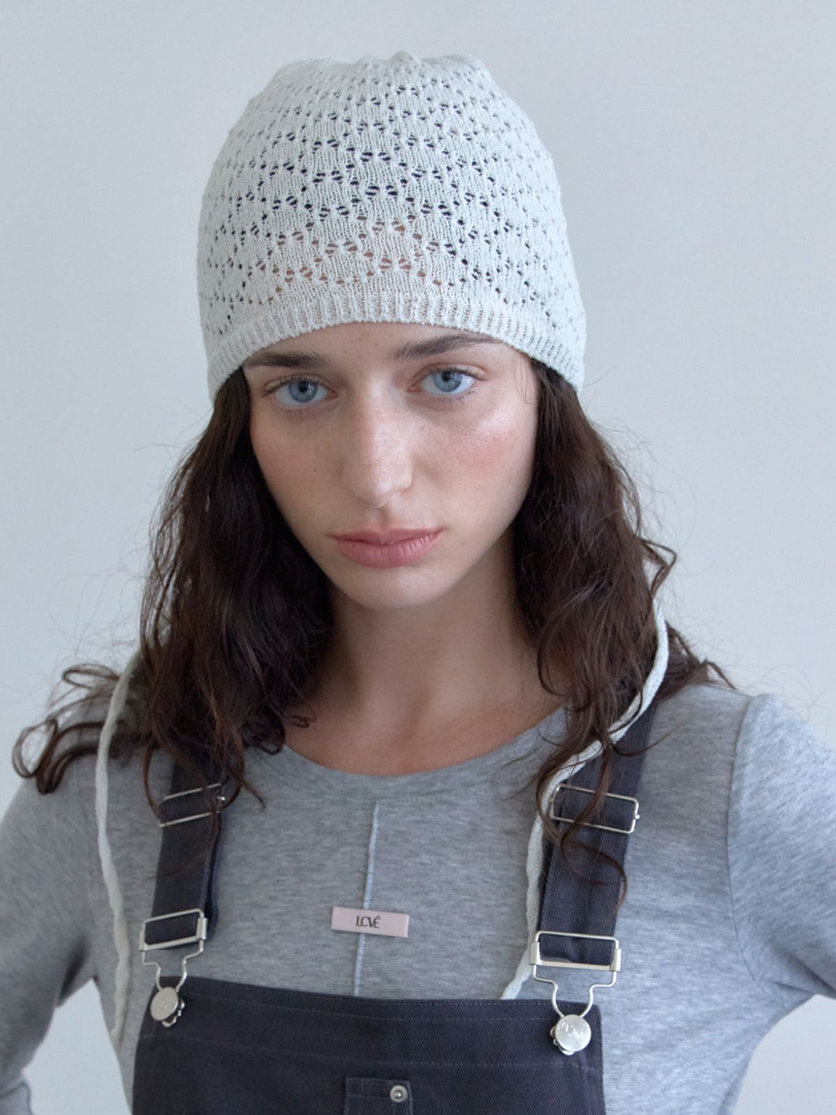엘씨브이(LCVE) CROCHET KNIT BEANIE_IVORY
