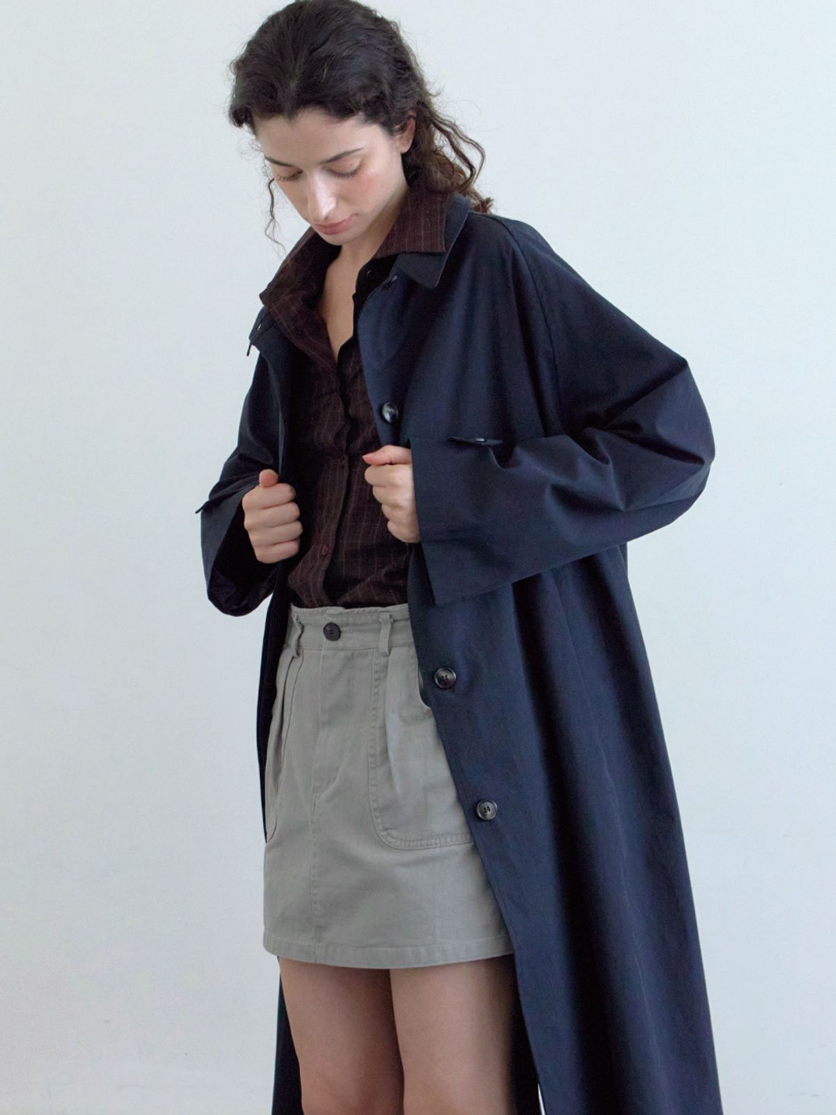 엘씨브이(LCVE) SOFT COTTON MINI SKIRT_GRAY
