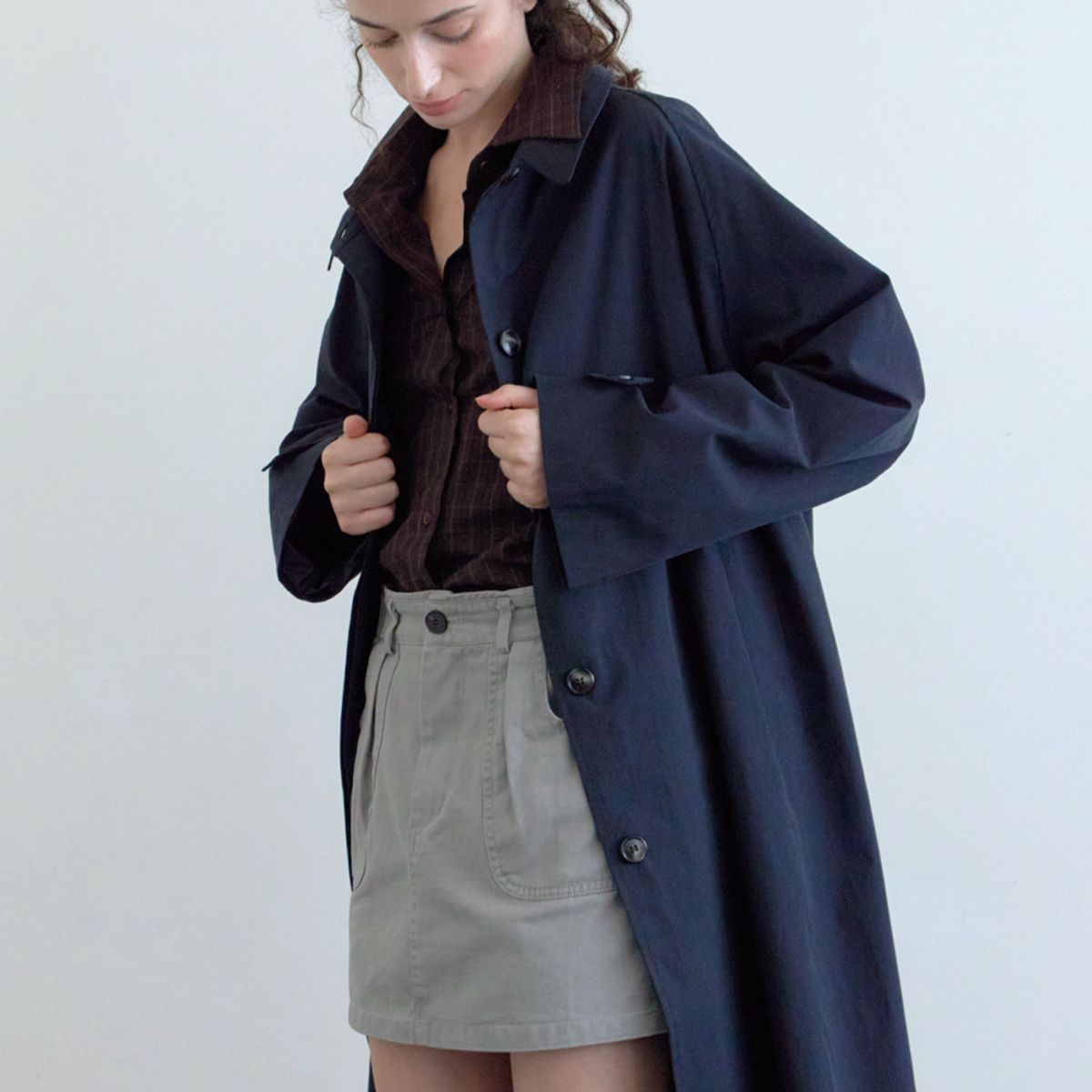 엘씨브이(LCVE) SOFT COTTON MINI SKIRT_GRAY
