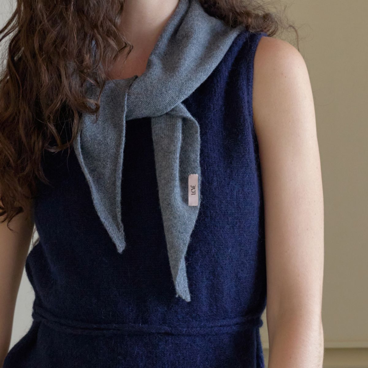엘씨브이(LCVE) COZY MOHAIR KNIT VEST_COBALT BLUE