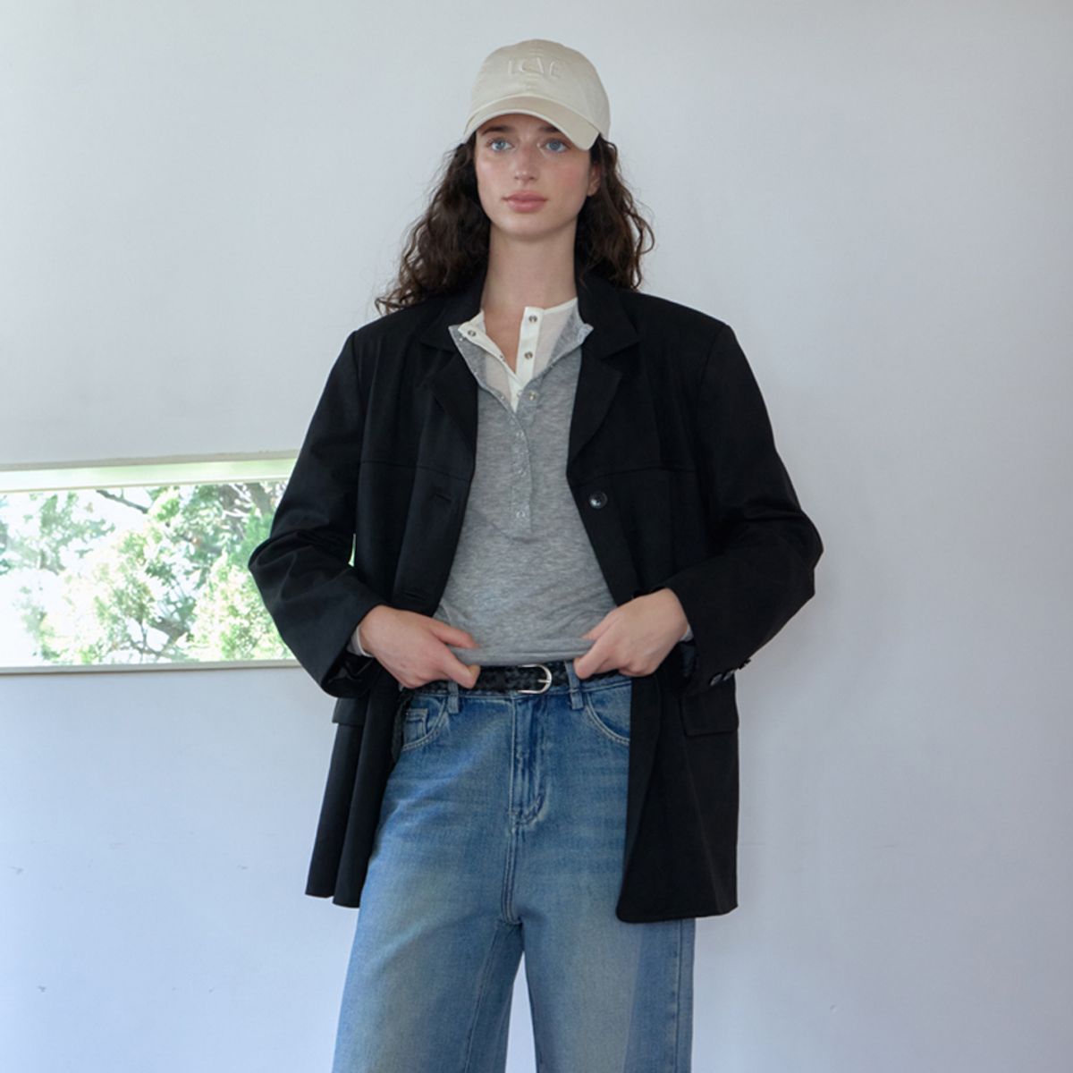 엘씨브이(LCVE) SUEDE SINGLE-BREASTED JACKET_BLACK