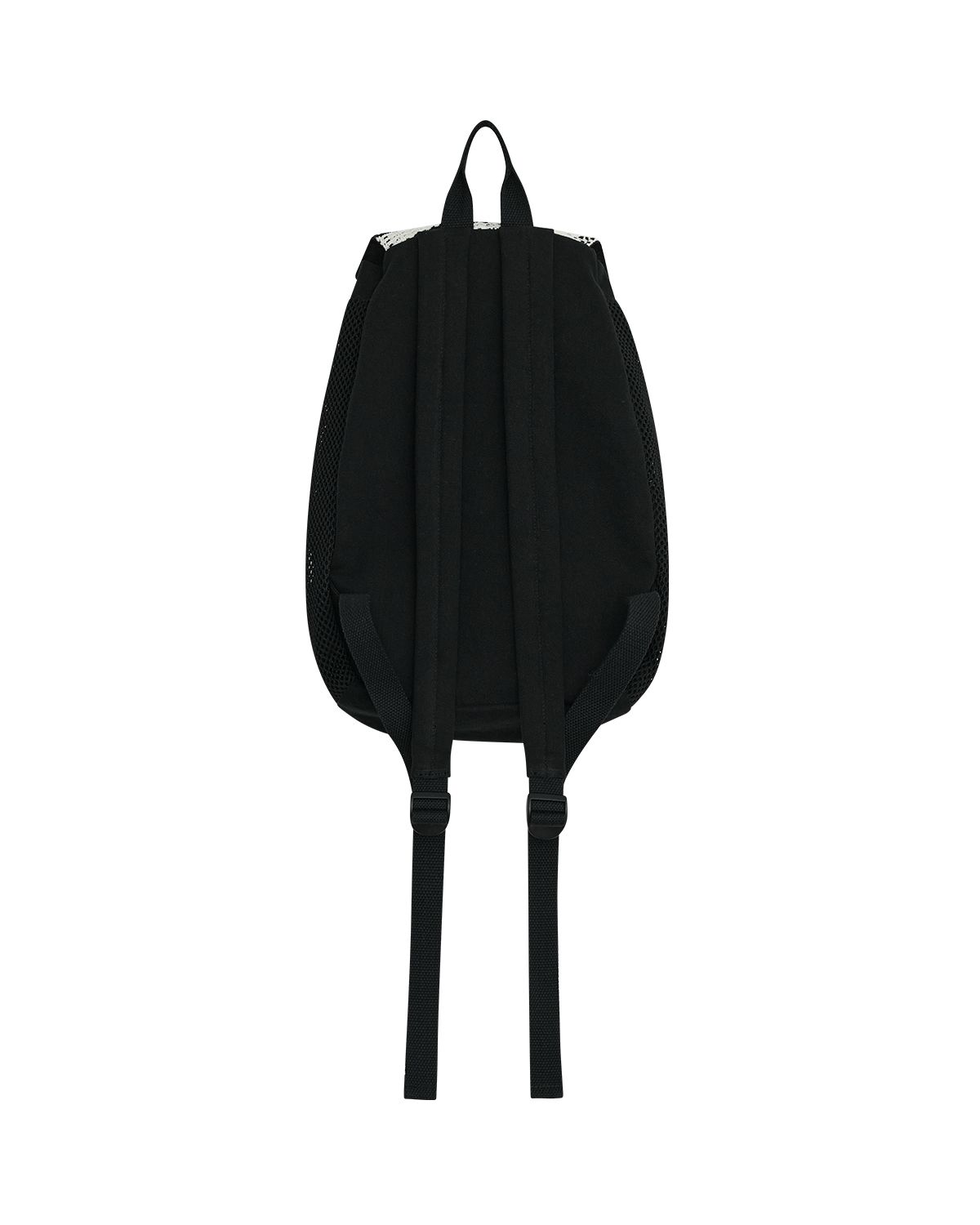 더뮤지엄비지터(THEMUSEUMVISITOR) PATCHWORK STRING MESH MINI BACKPACK (BLACK)