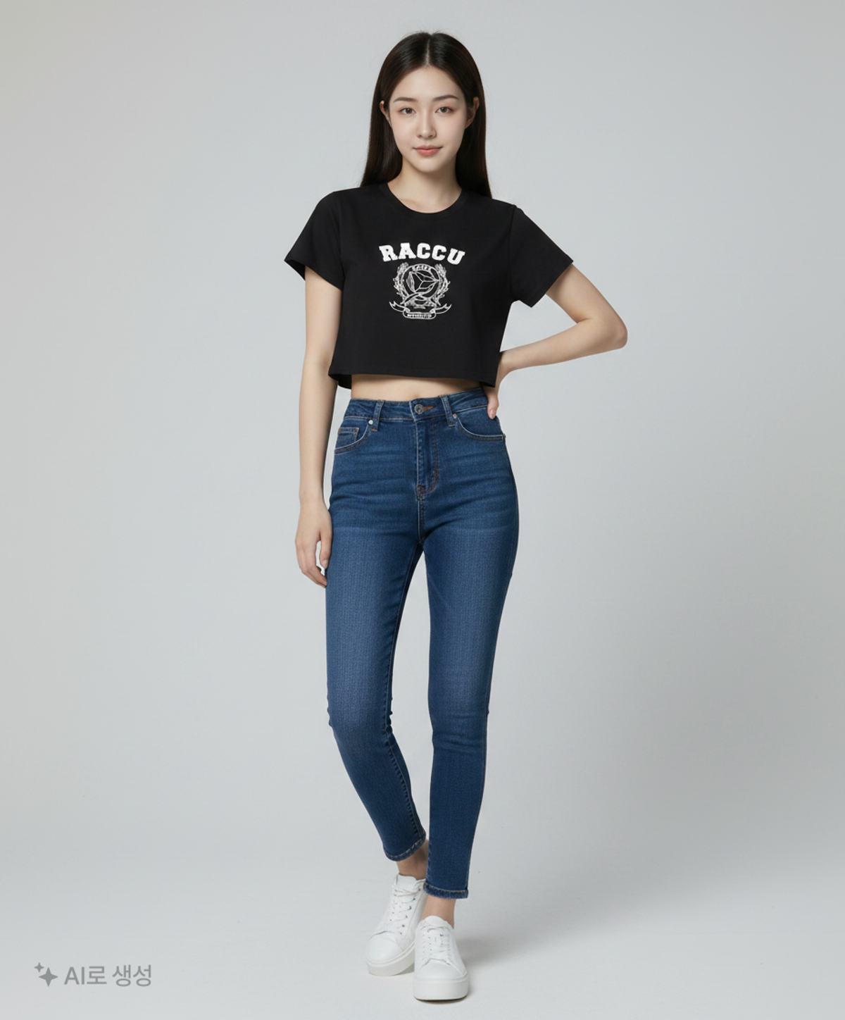 테이크이지(TAKEASY) 우먼스 월계수 크롭티(블랙) S