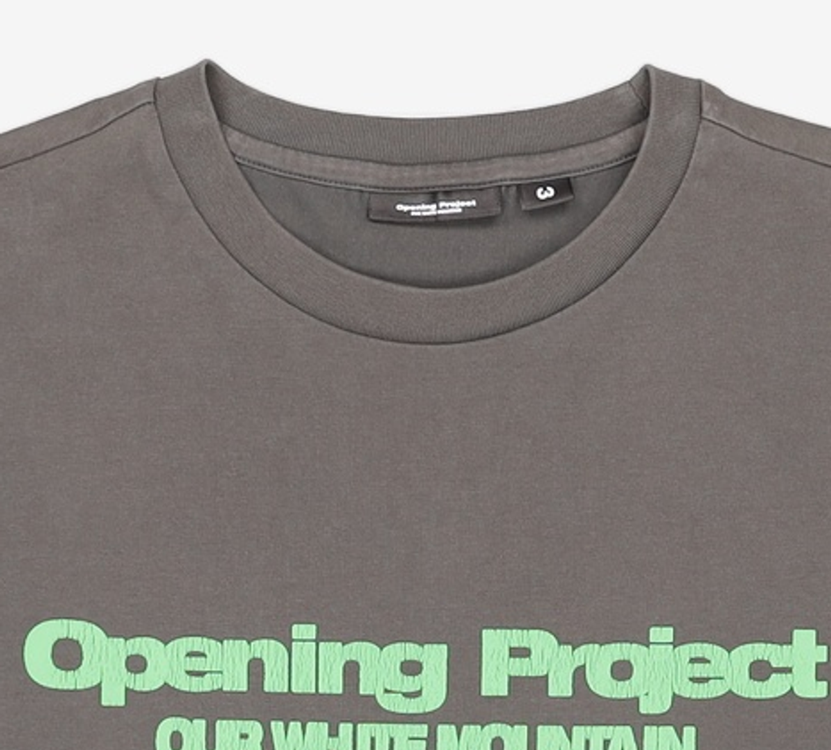 오프닝프로젝트(OPENING PROJECT) Identity T Shirt - Charcoal 3
