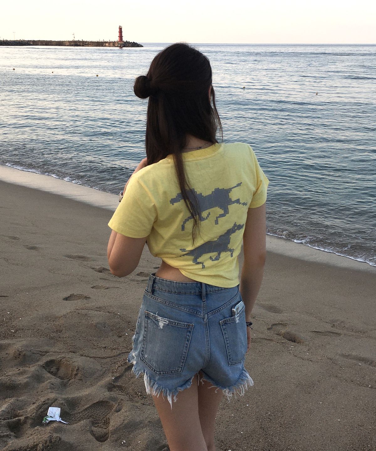 노디(NODI) System Error Horse crop Tee lemon yellow