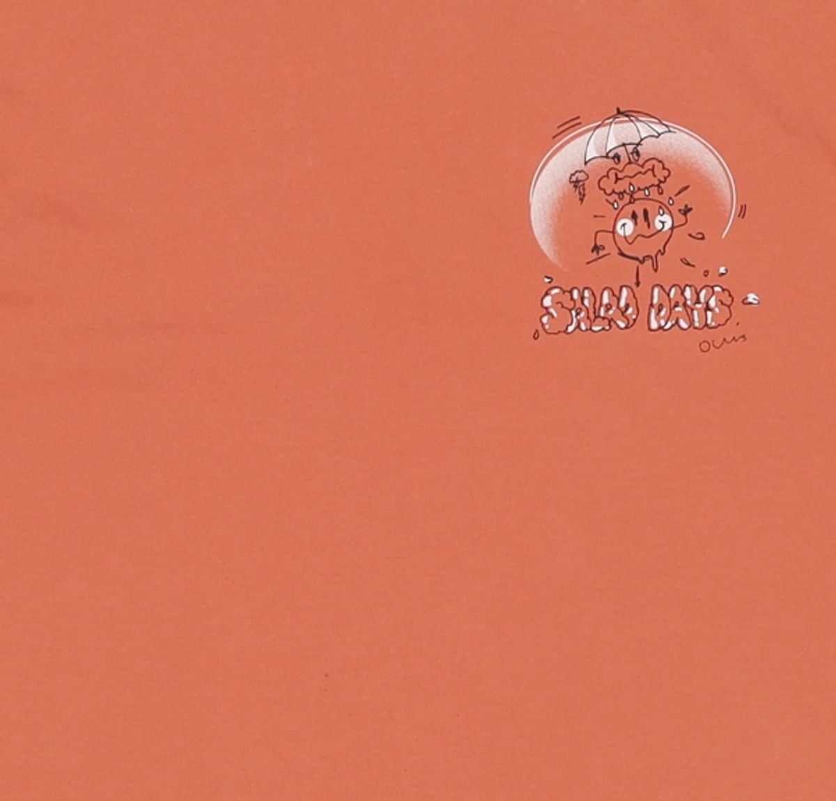 커스텀멜로우(CUSTOMELLOW) sadsmile stitched t-shirt_CQTAM21412ORX S