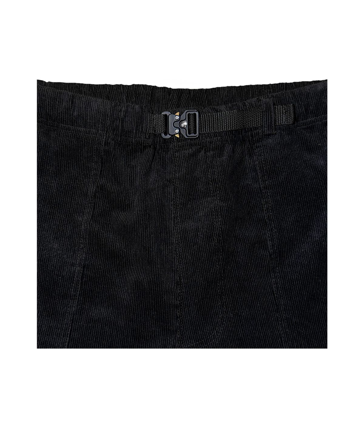 갈릭 블루스(GARLICBLUES) CORDUROY BELTED FATIGUE SHORTS (black)