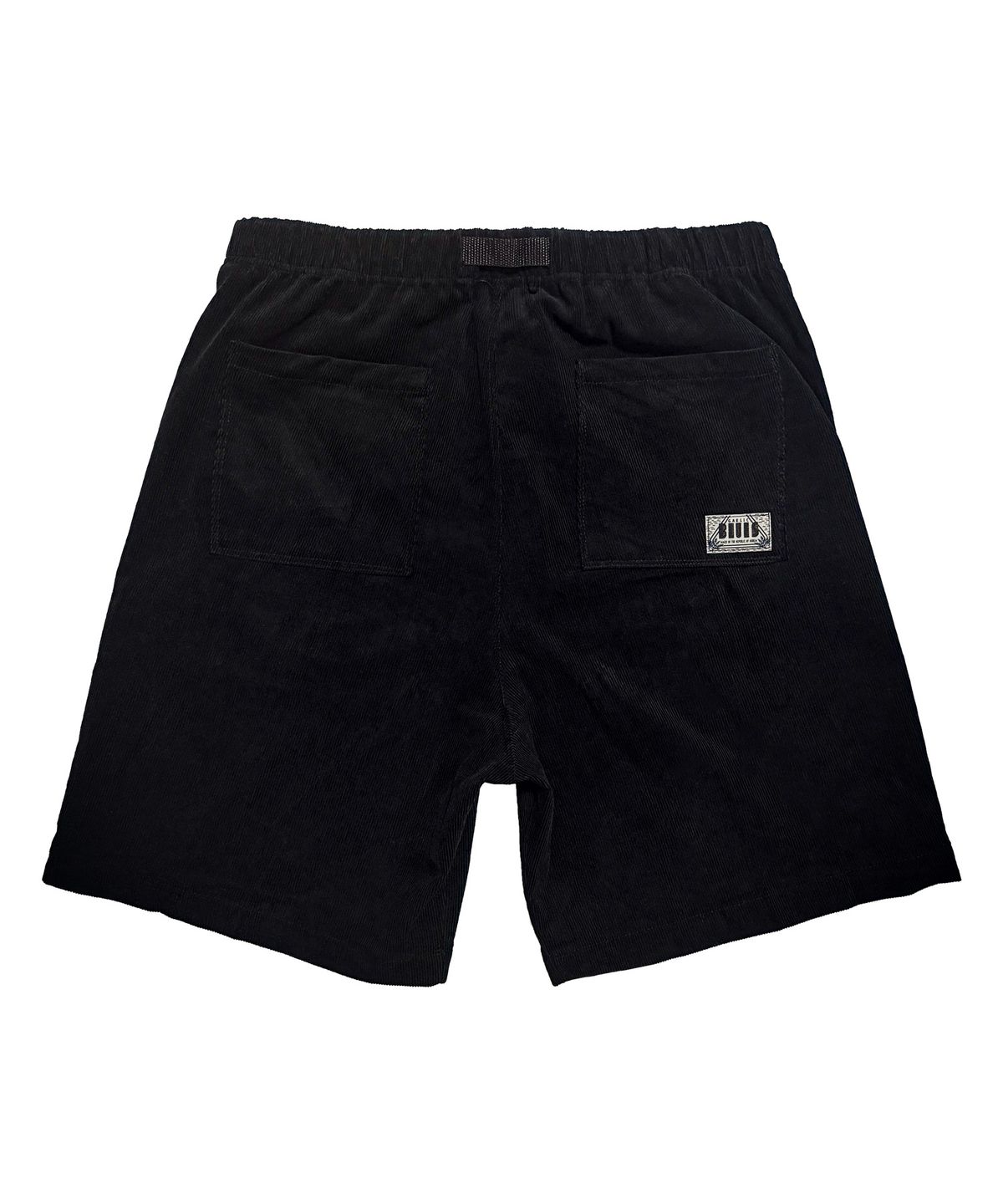 갈릭 블루스(GARLICBLUES) CORDUROY BELTED FATIGUE SHORTS (black)