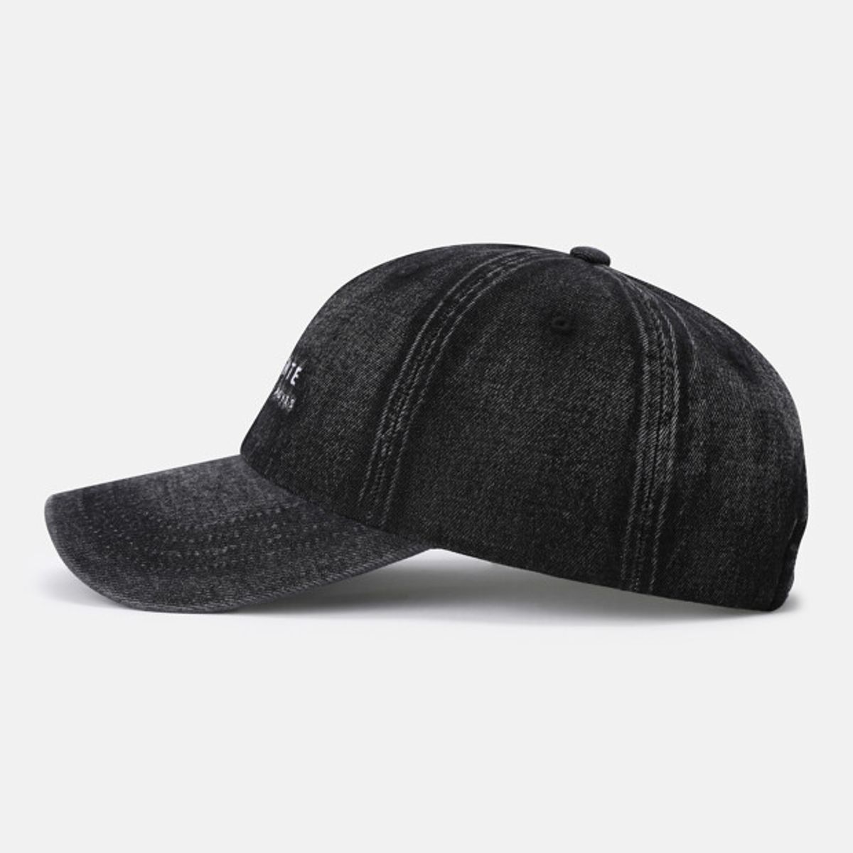 데상트(DESCENTE) 데님 워딩 로고 볼캡 블랙 SR323UCP72