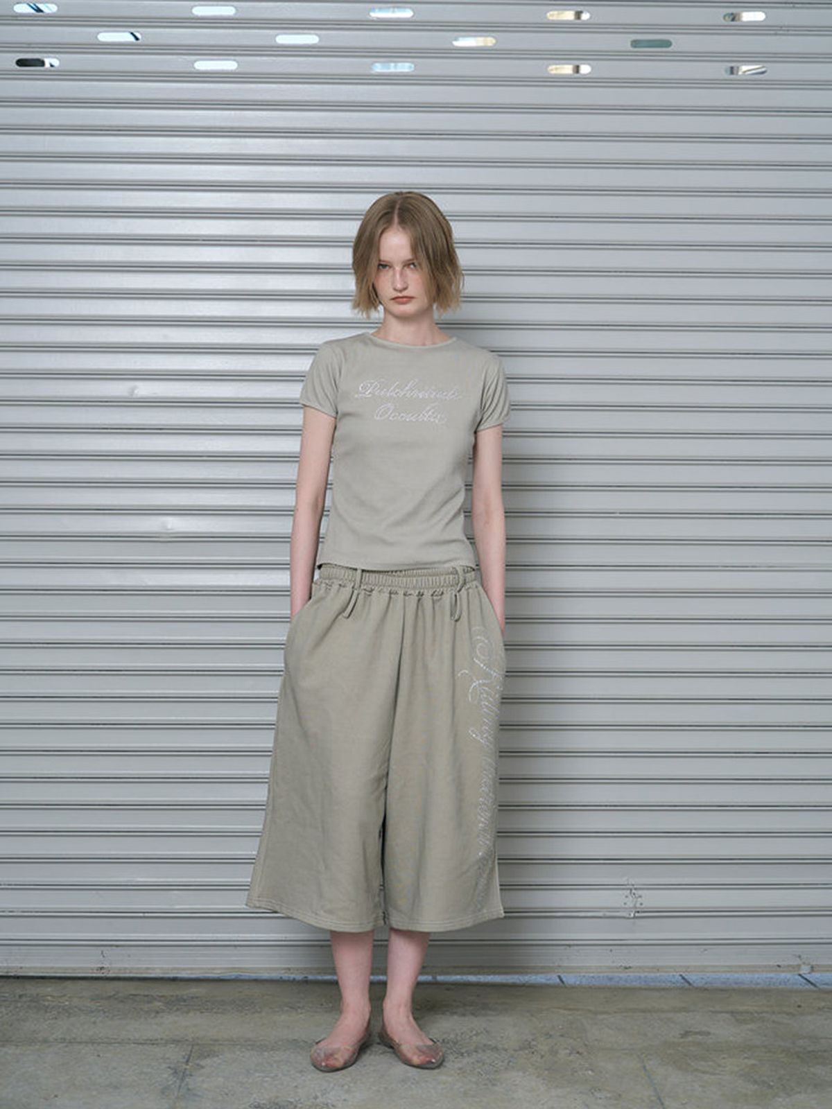 라미(RAMEE) 피그먼트 레터링 팬츠 (3 COLOR)