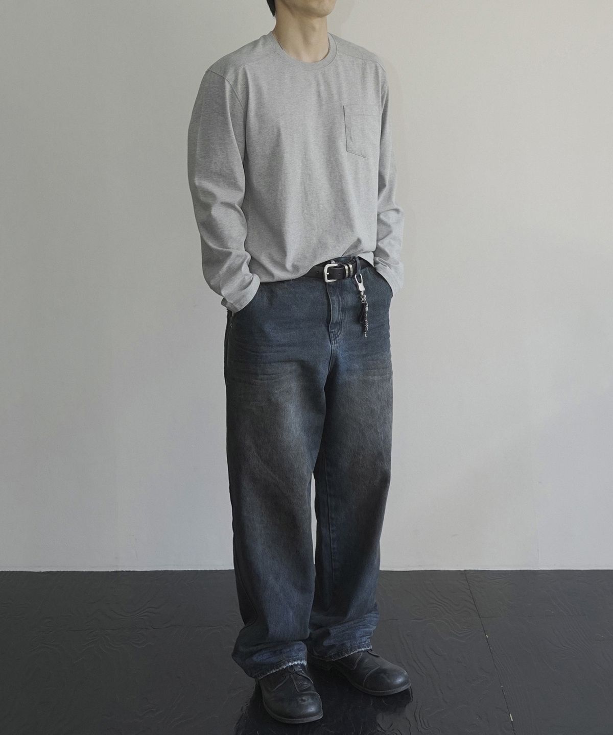 시도(SIIIIDO) ARMOR T SHIRT(MELANGE GREY)