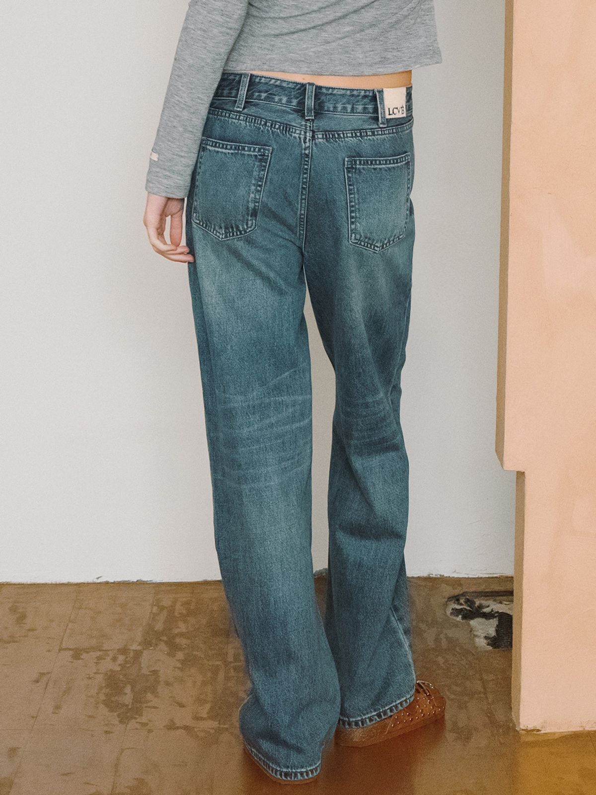엘씨브이(LCVE) CLEAN STRAIGHT DENIM PANTS_BLUE