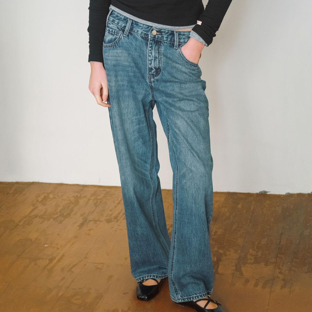 엘씨브이(LCVE) CLEAN STRAIGHT DENIM PANTS_BLUE