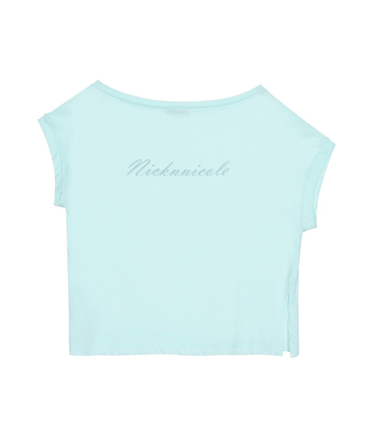 닉앤니콜(NICK&NICOLE) LETTERING OFF SHOULDER TOP_MINT