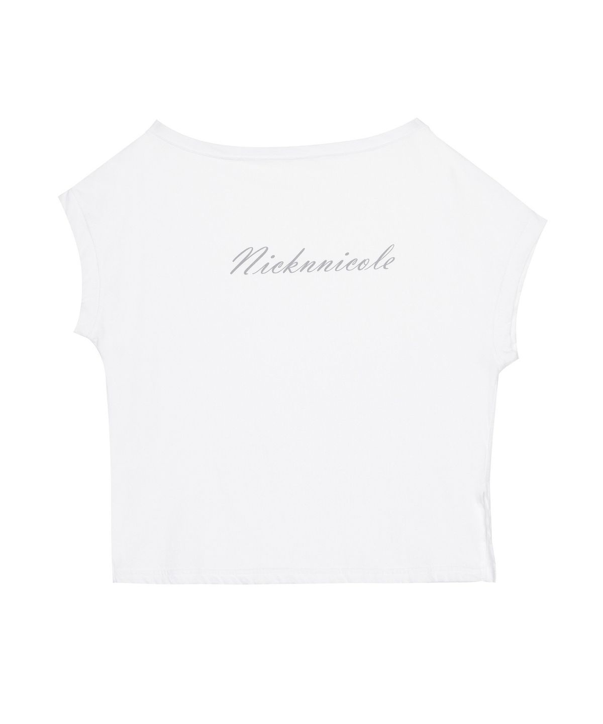 닉앤니콜(NICK&NICOLE) LETTERING OFF SHOULDER TOP_IVORY