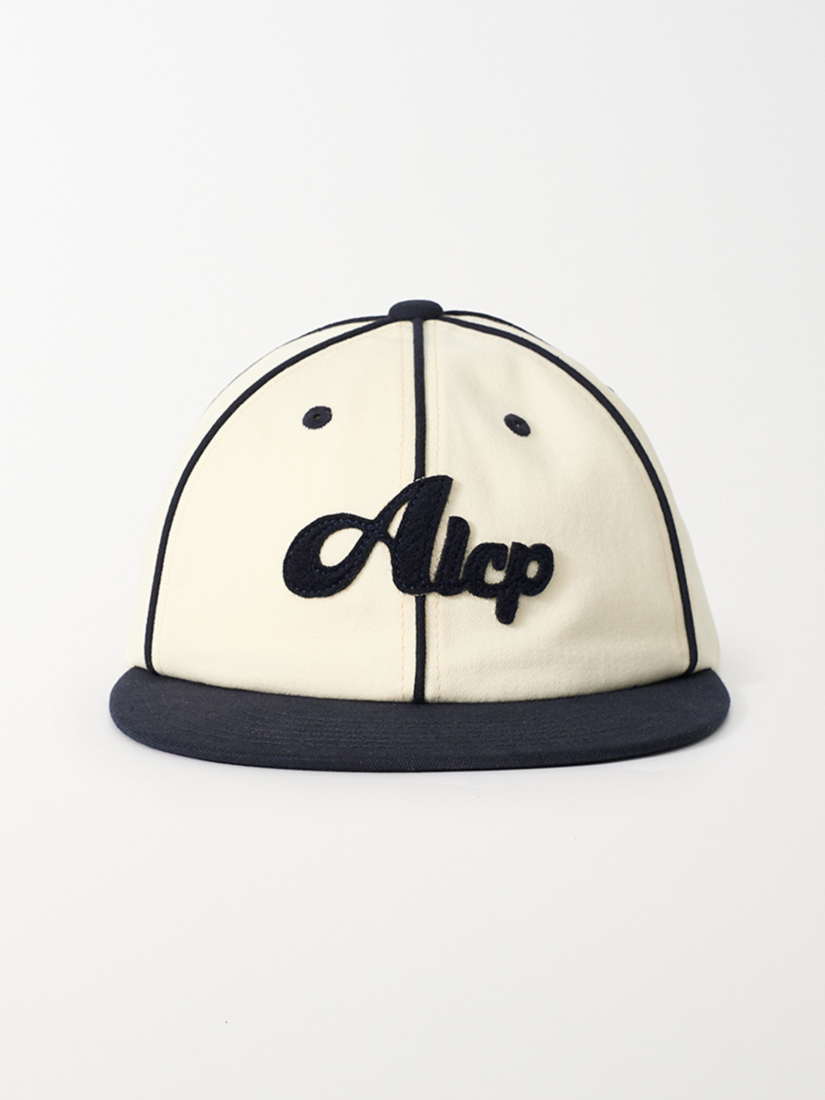 올인컴플리트(ALLINCOMPLETE) ALCP 라인 파이핑 캡 (네이비 & 아이보리)