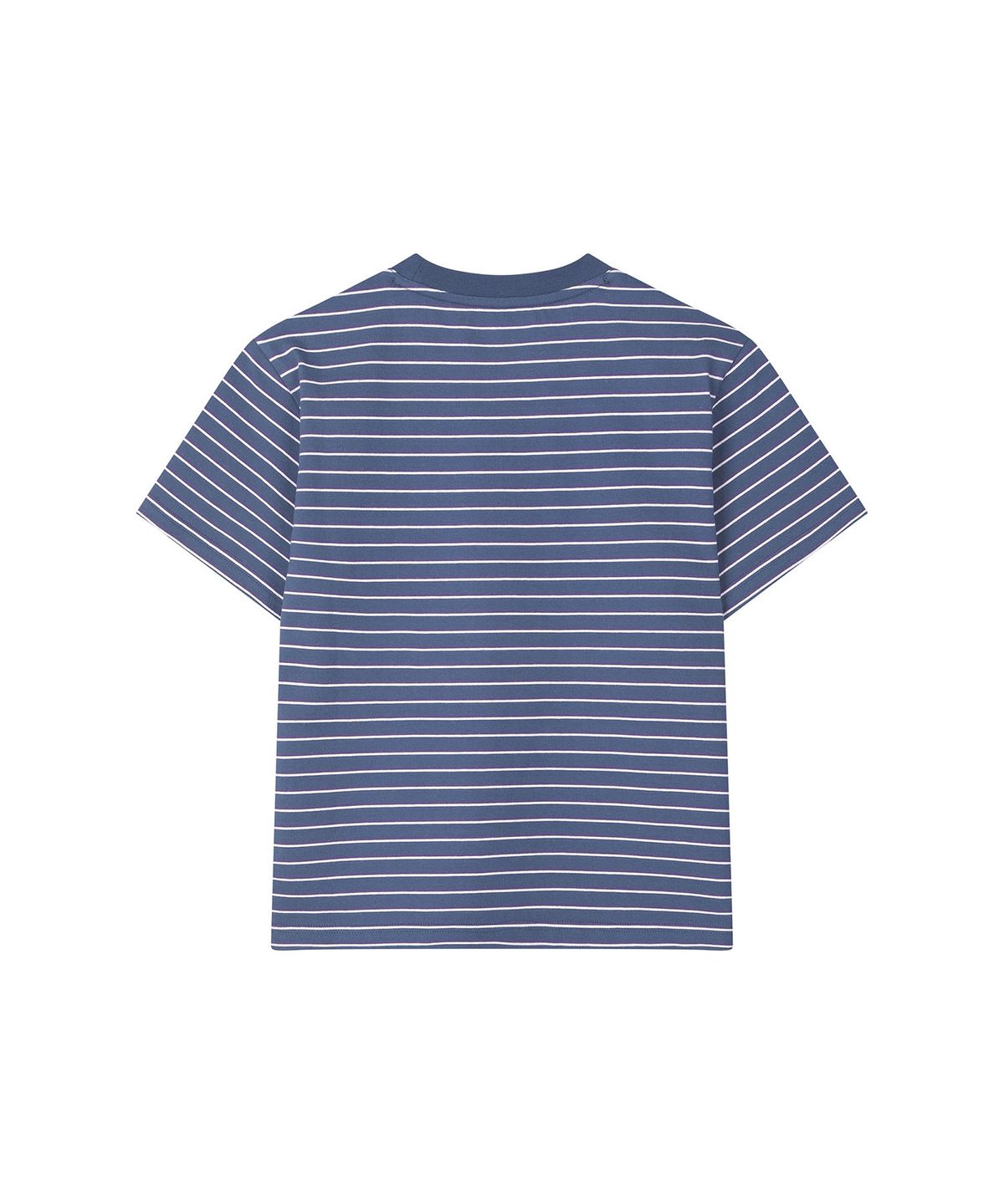 커버낫 키즈(COVERNAT KIDS) 스트라이프 바운스로고 오버핏 티셔츠 블루 CK2603ST08BL