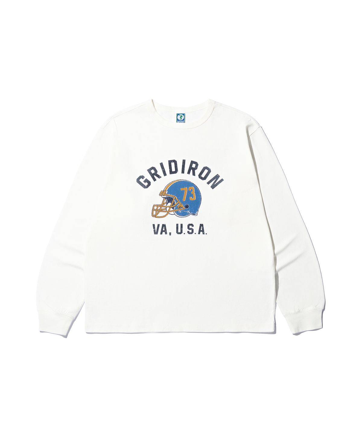 디스커스 애슬레틱(DISCUS ATHLETIC) 컬리지 풋볼 롱 슬리브 티셔츠 오프 화이트