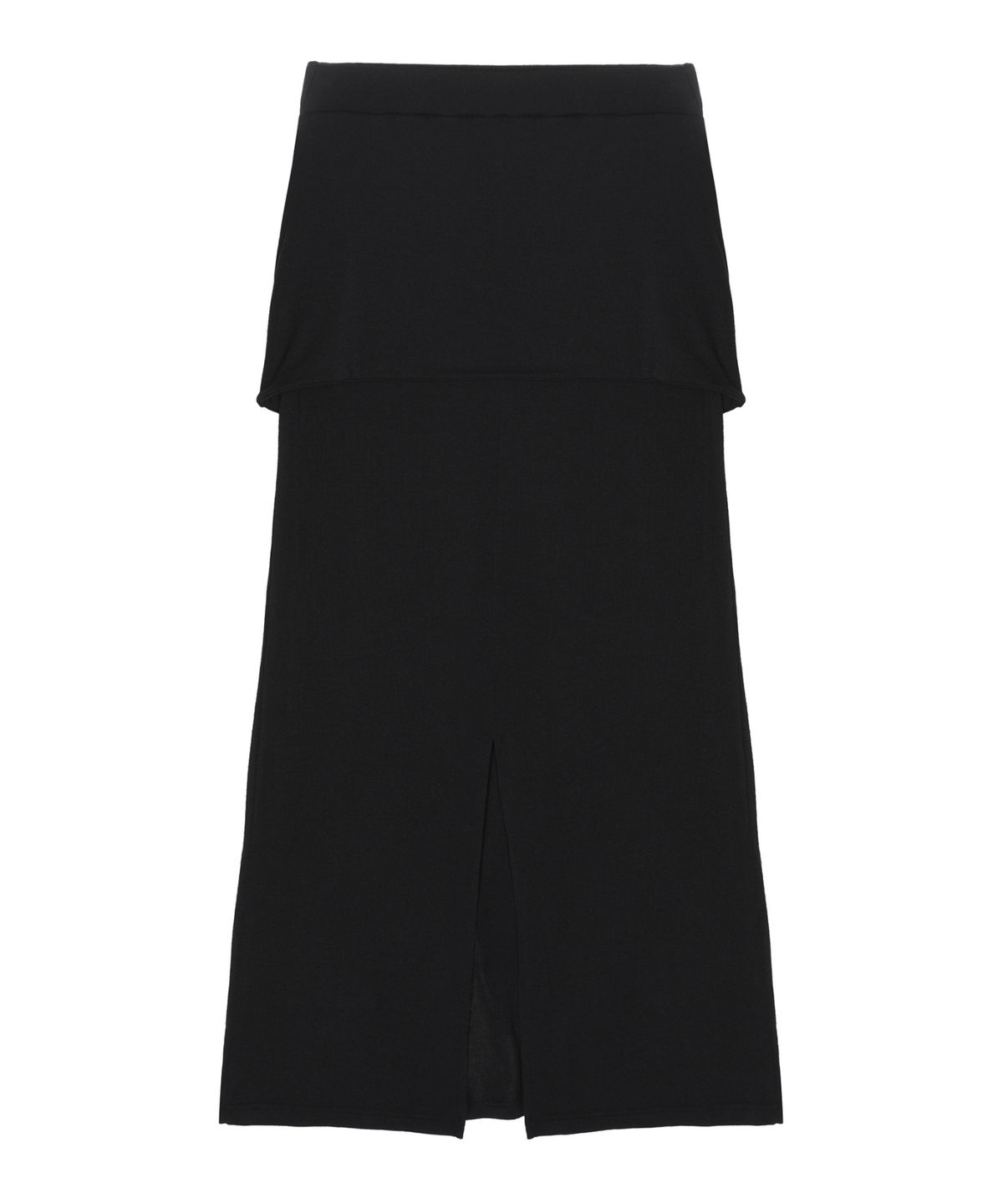 닉앤니콜(NICK&NICOLE) WRAP TIE LONG SKIRT_BLACK