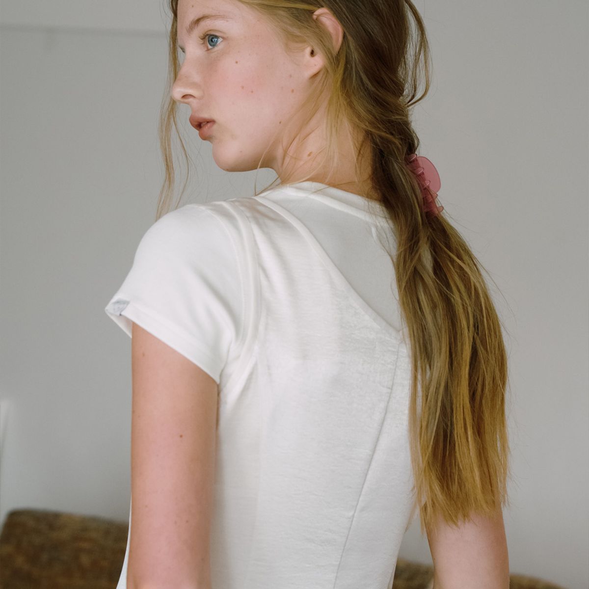 엘씨브이(LCVE) SATIN RIBBON MINI DRESS_SKYBLUE
