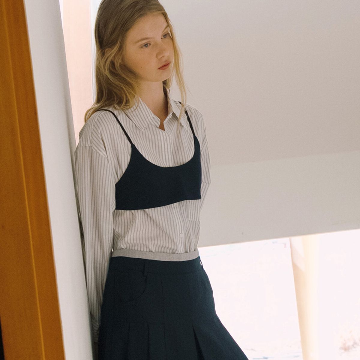 엘씨브이(LCVE) BUSTIER CROP TOP [2COLORS]