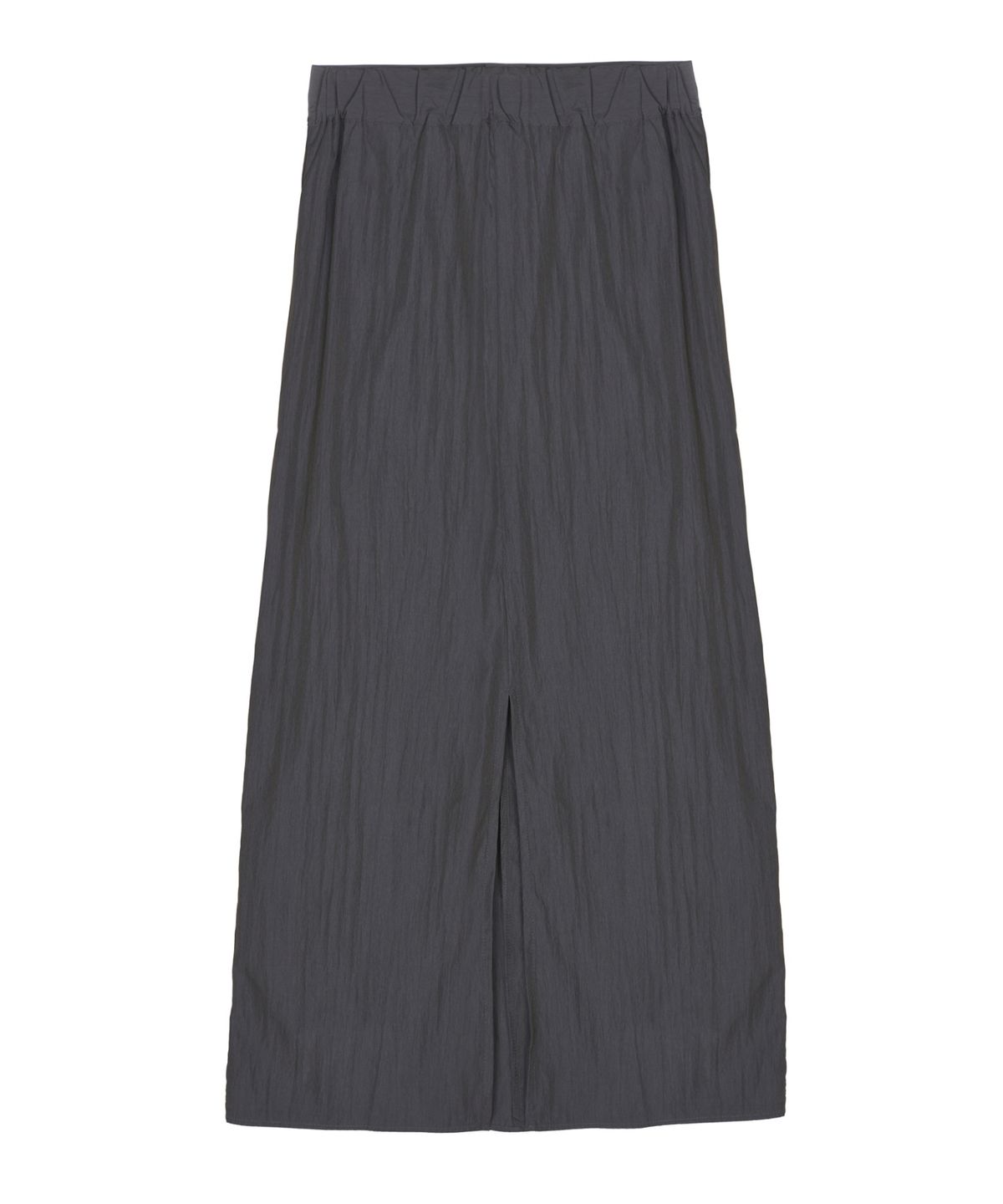 닉앤니콜(NICK&NICOLE) SHIRRING PANEL LONG SKIRT_CHARCOAL