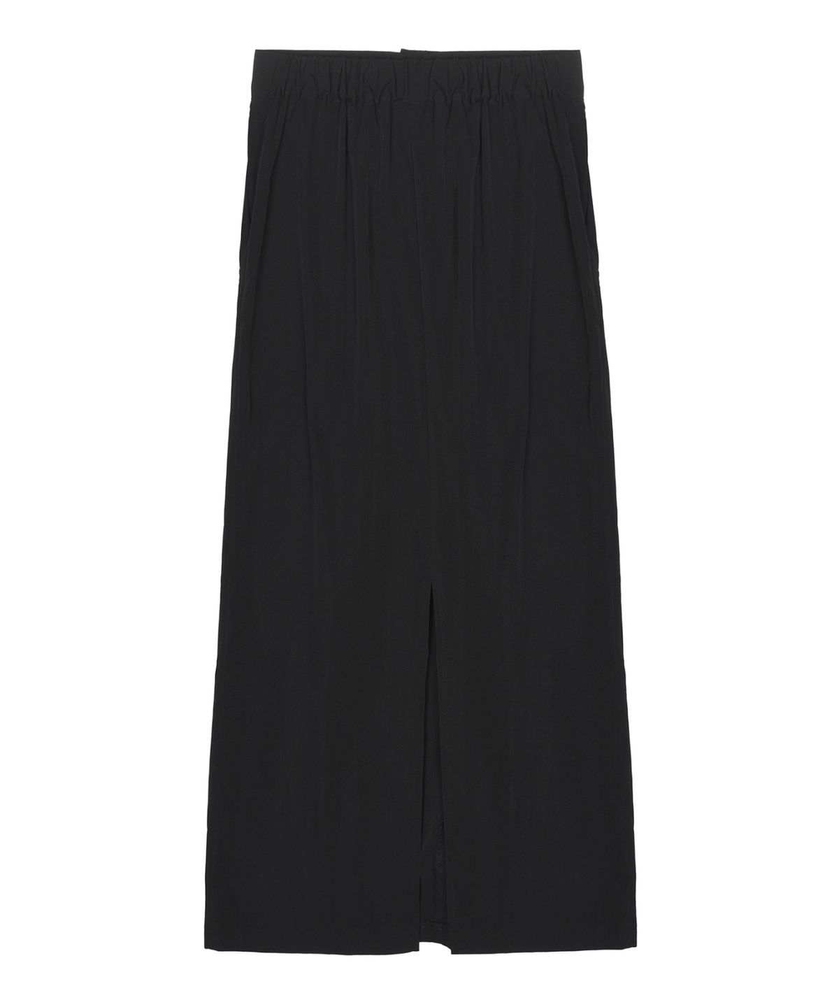 닉앤니콜(NICK&NICOLE) SHIRRING PANEL LONG SKIRT_BLACK