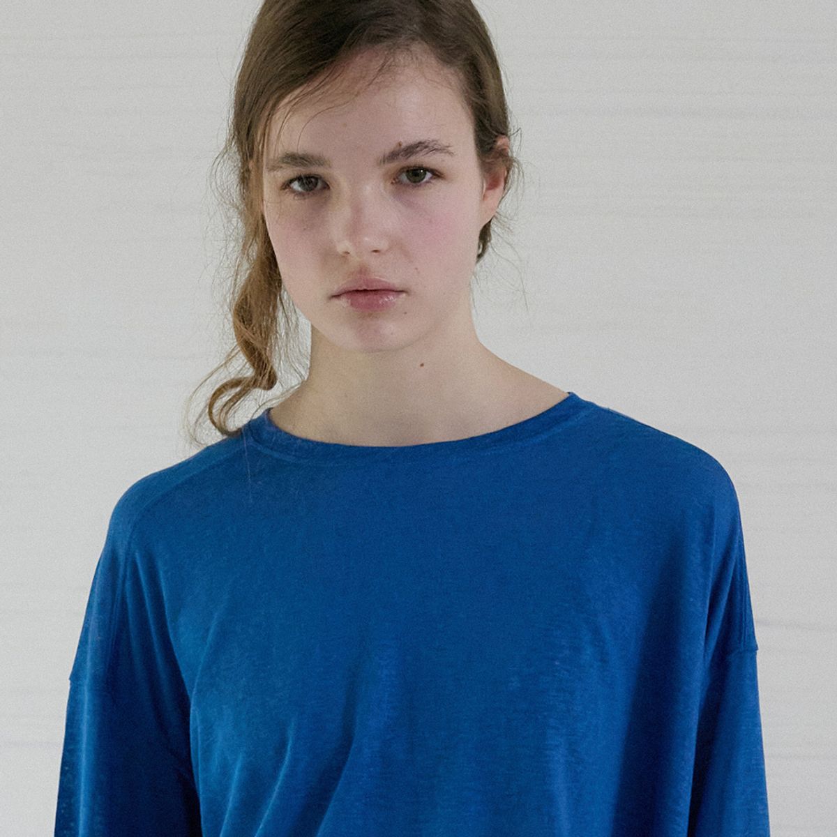 엘씨브이(LCVE) SLUB LONG SLEEVE T-SHIRT_BLUE