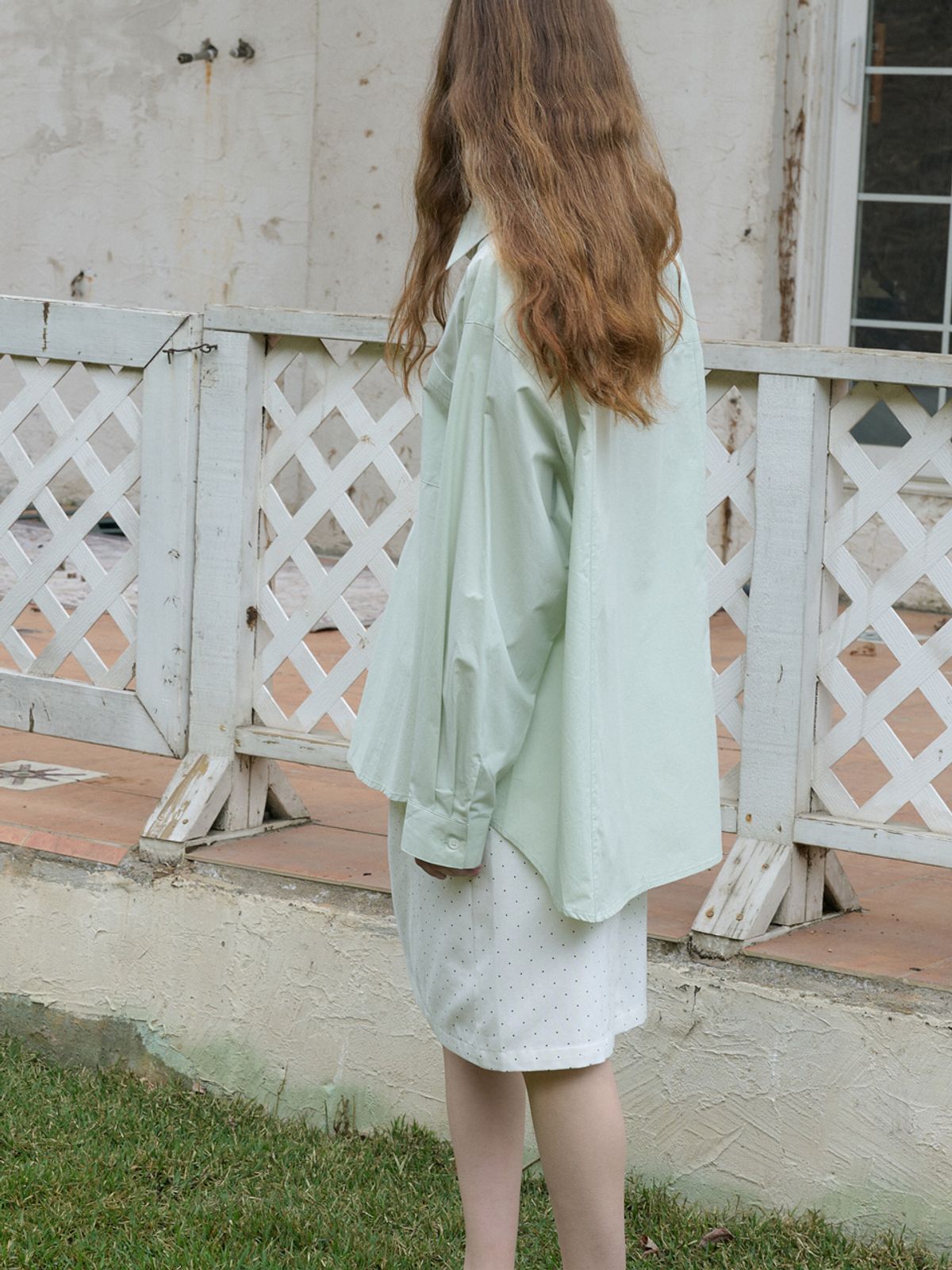 엘씨브이(LCVE) CLASSIC OVER-FIT LOGO SHIRT_MINT