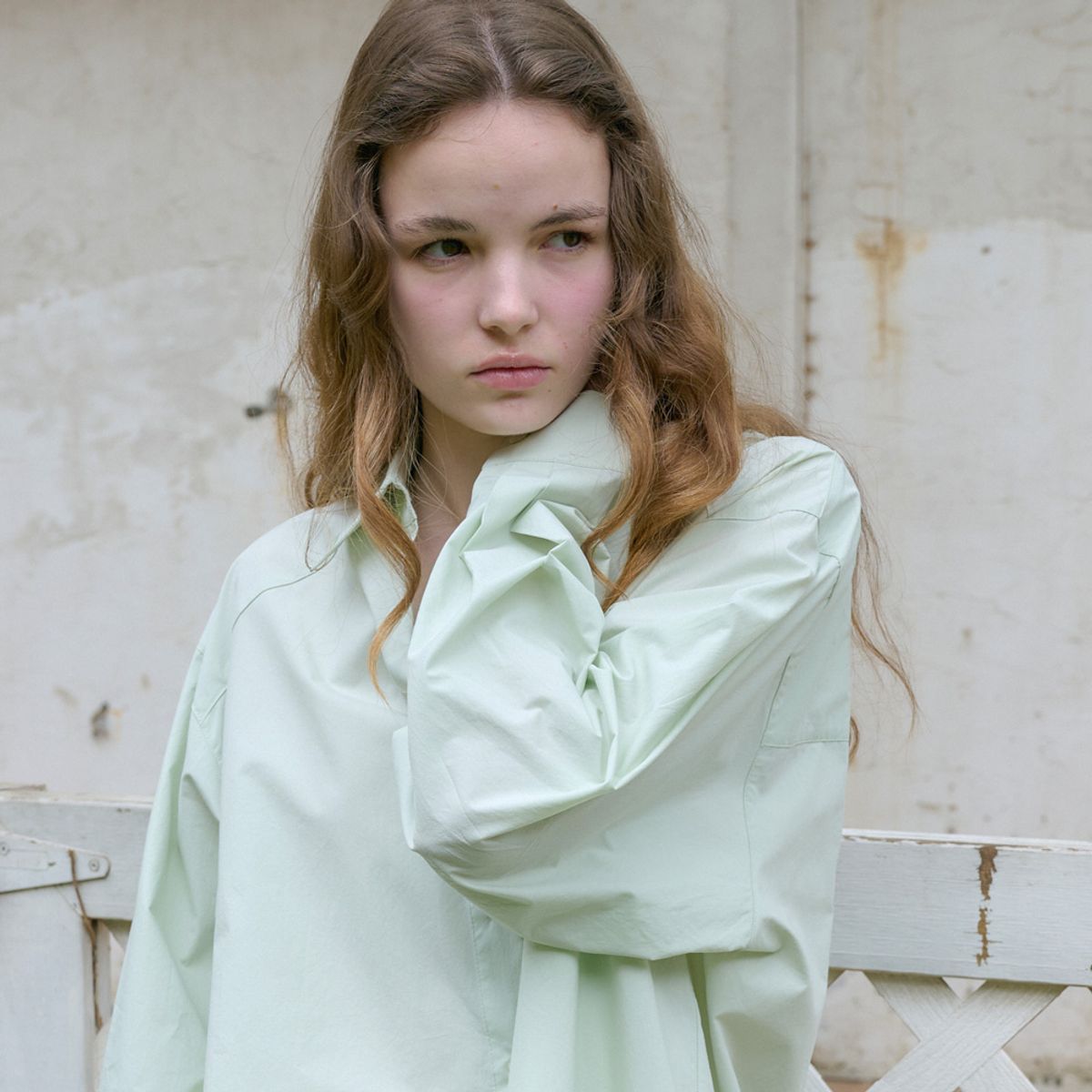 엘씨브이(LCVE) CLASSIC OVER-FIT LOGO SHIRT_MINT