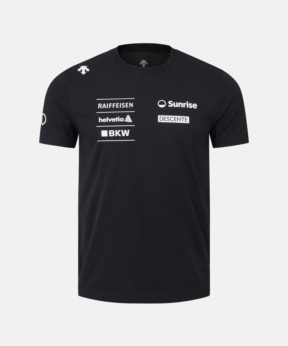데상트(DESCENTE) 스위스 스키 팀그래픽 반팔 티셔츠 블랙 SR323STS81