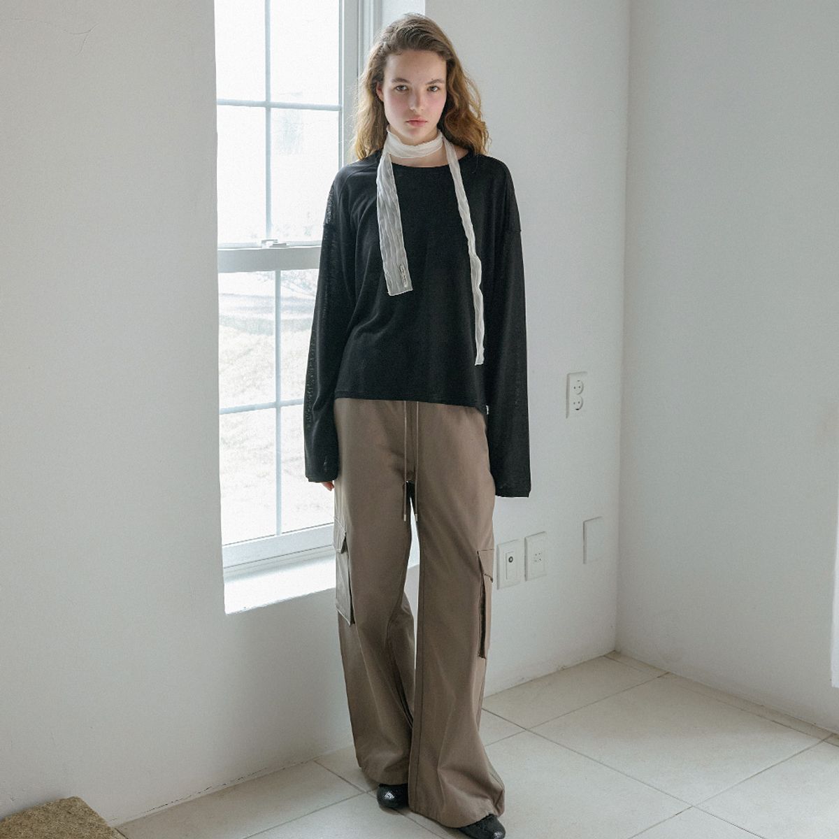 엘씨브이(LCVE) 2-WAY WIDE JOGGER PANTS_BROWN