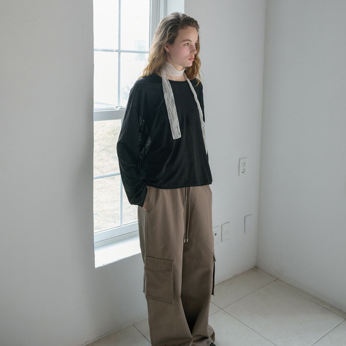 엘씨브이(LCVE) 2-WAY WIDE JOGGER PANTS_BROWN