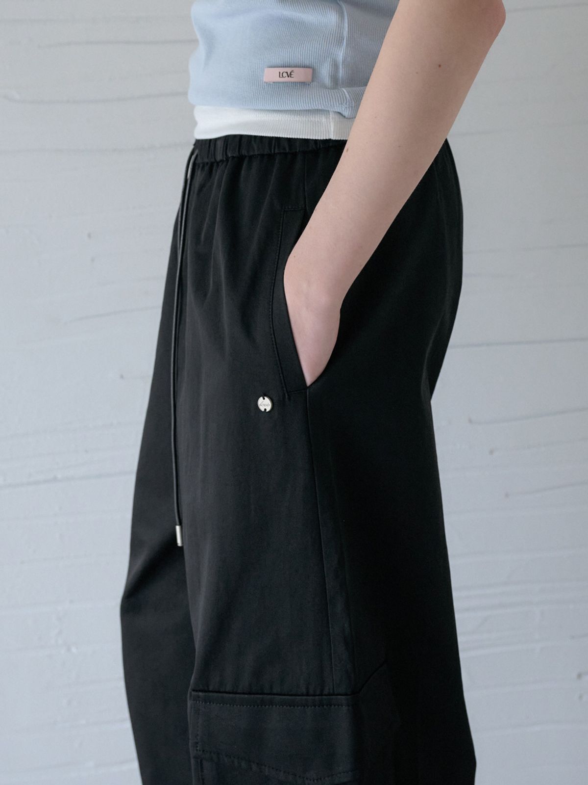 엘씨브이(LCVE) 2-WAY WIDE JOGGER PANTS_BLACK