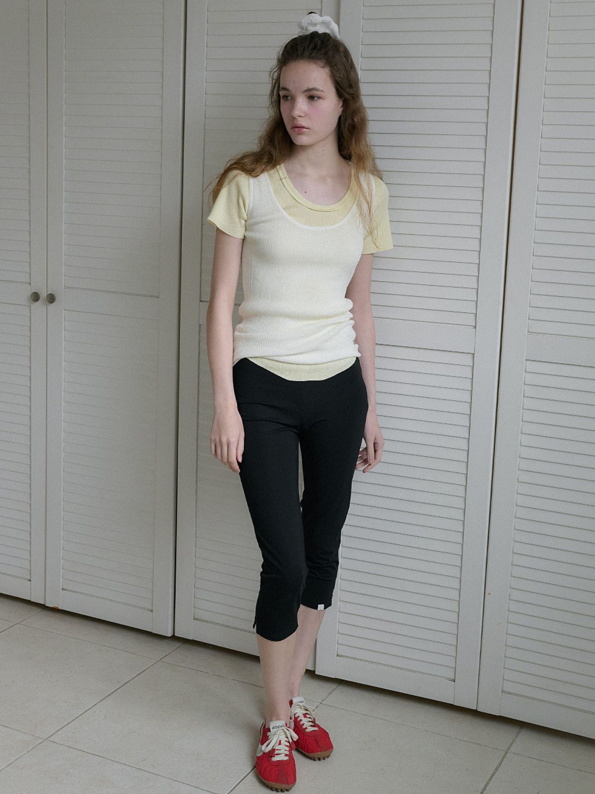 엘씨브이(LCVE) ESSENTIAL CAPRI LEGGINGS_BLACK