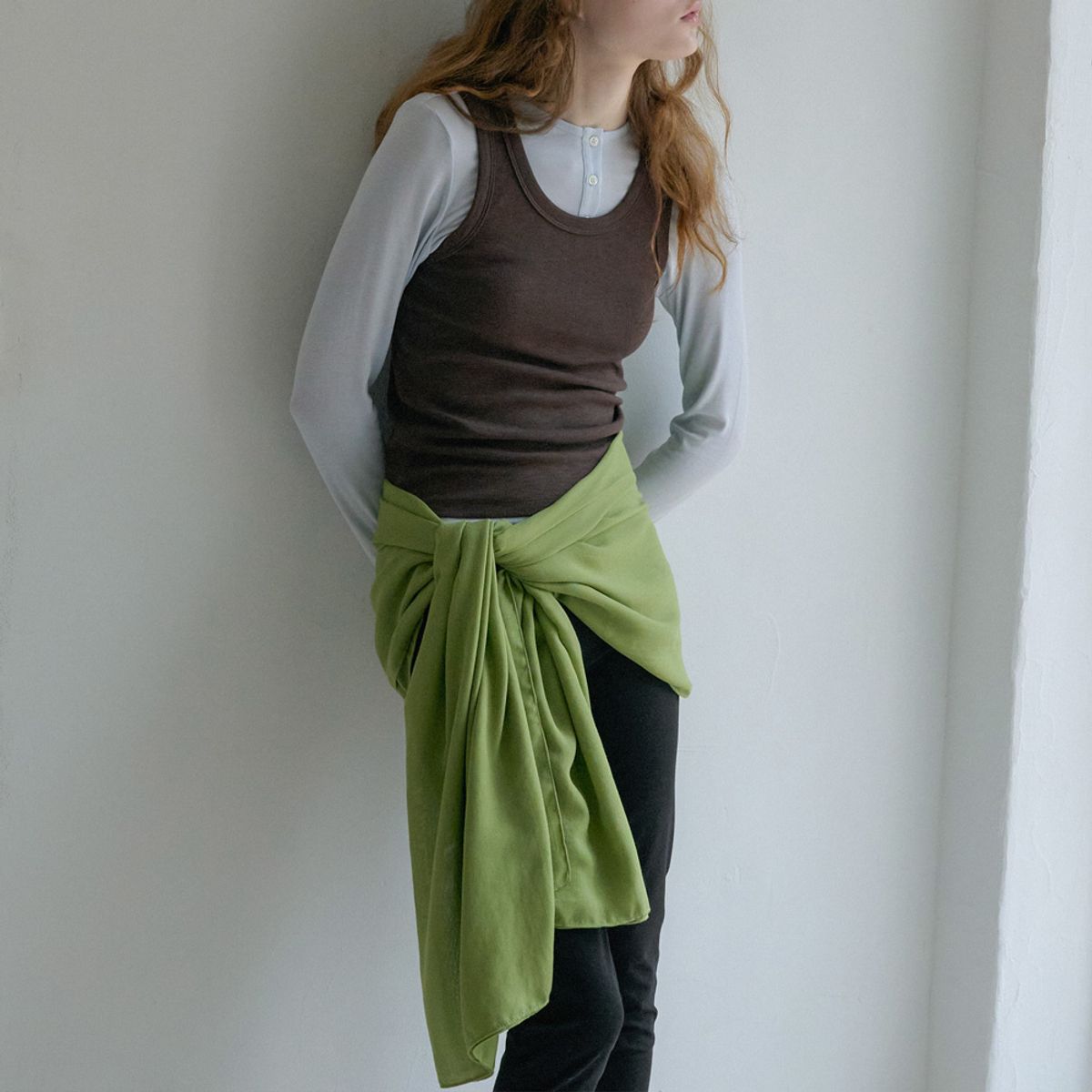 엘씨브이(LCVE) AIRY SOFT MUFFLER_GREEN