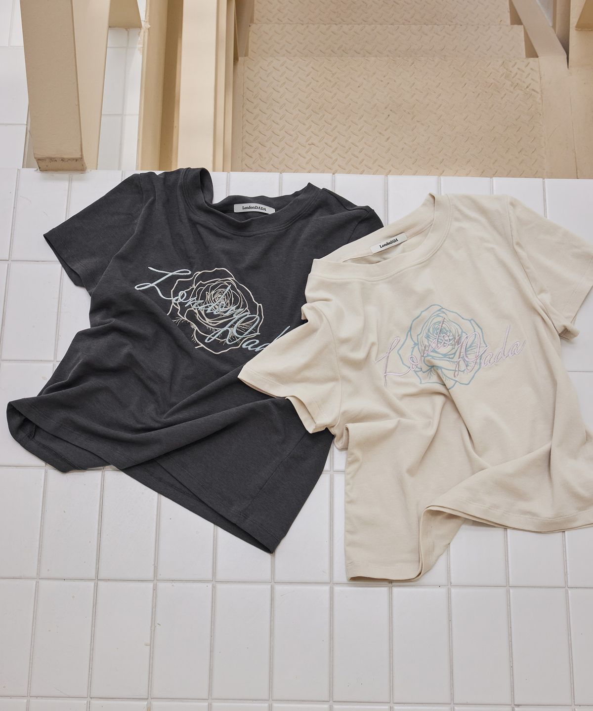 런던다다(LONDONDADA) Rose Modal T-Shirt, OAT BEIGE