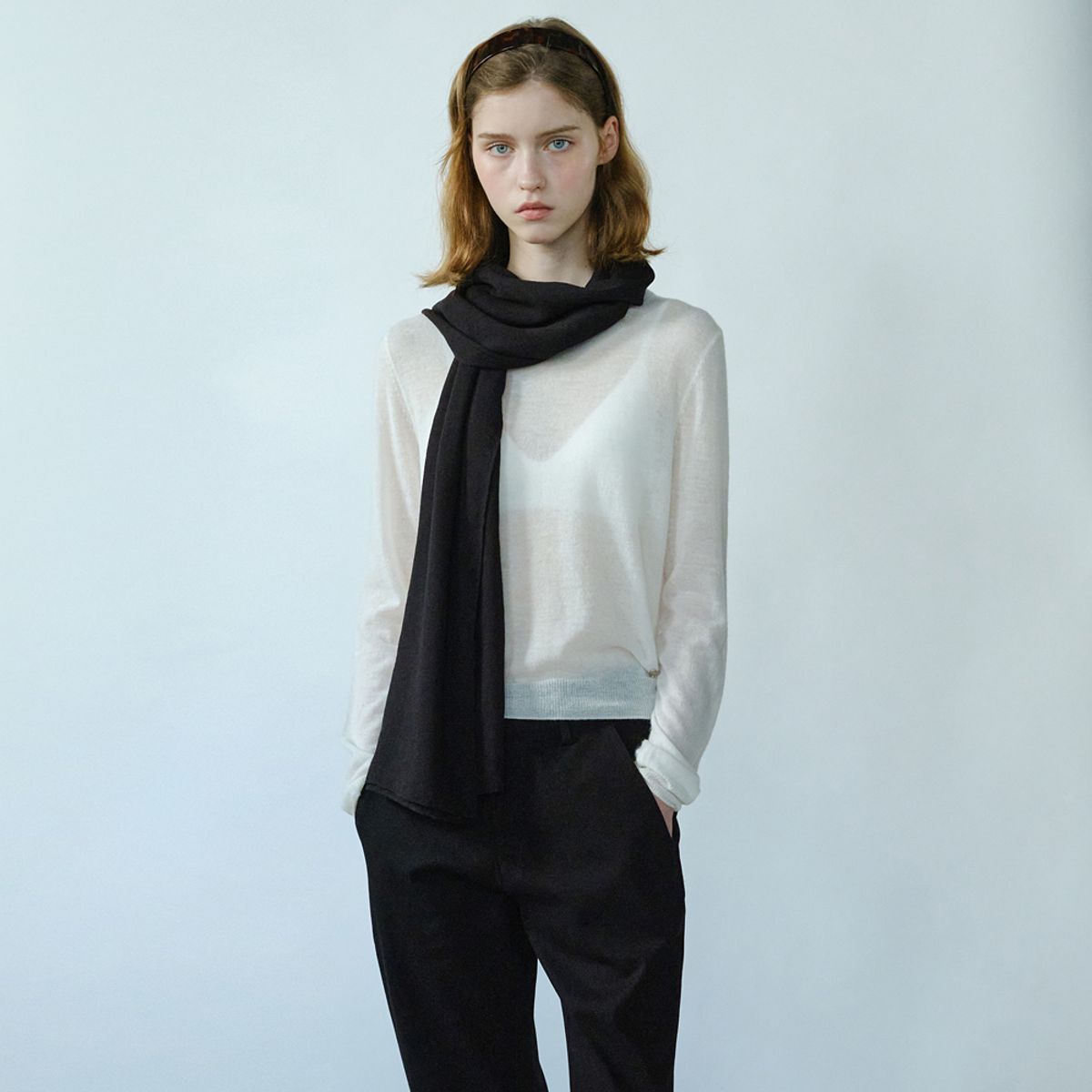 엘씨브이(LCVE) AIRY SOFT MUFFLER_BLACK