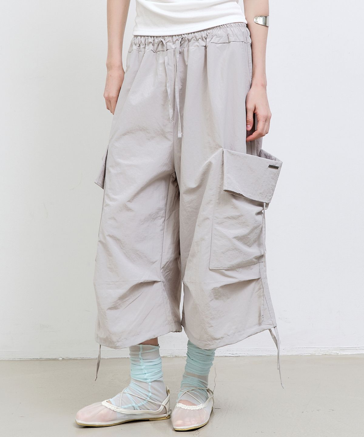 닉앤니콜(NICK&NICOLE) BERMUDA UTILITY CARGO PANTS_GRAY