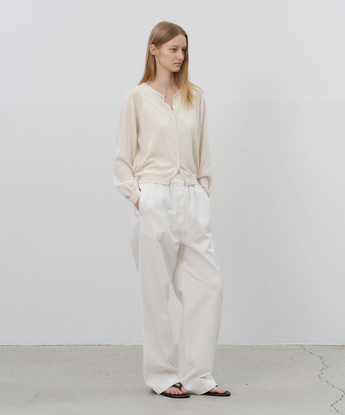 로트(LOTE) Rolled Linen Cardigan_3 Color