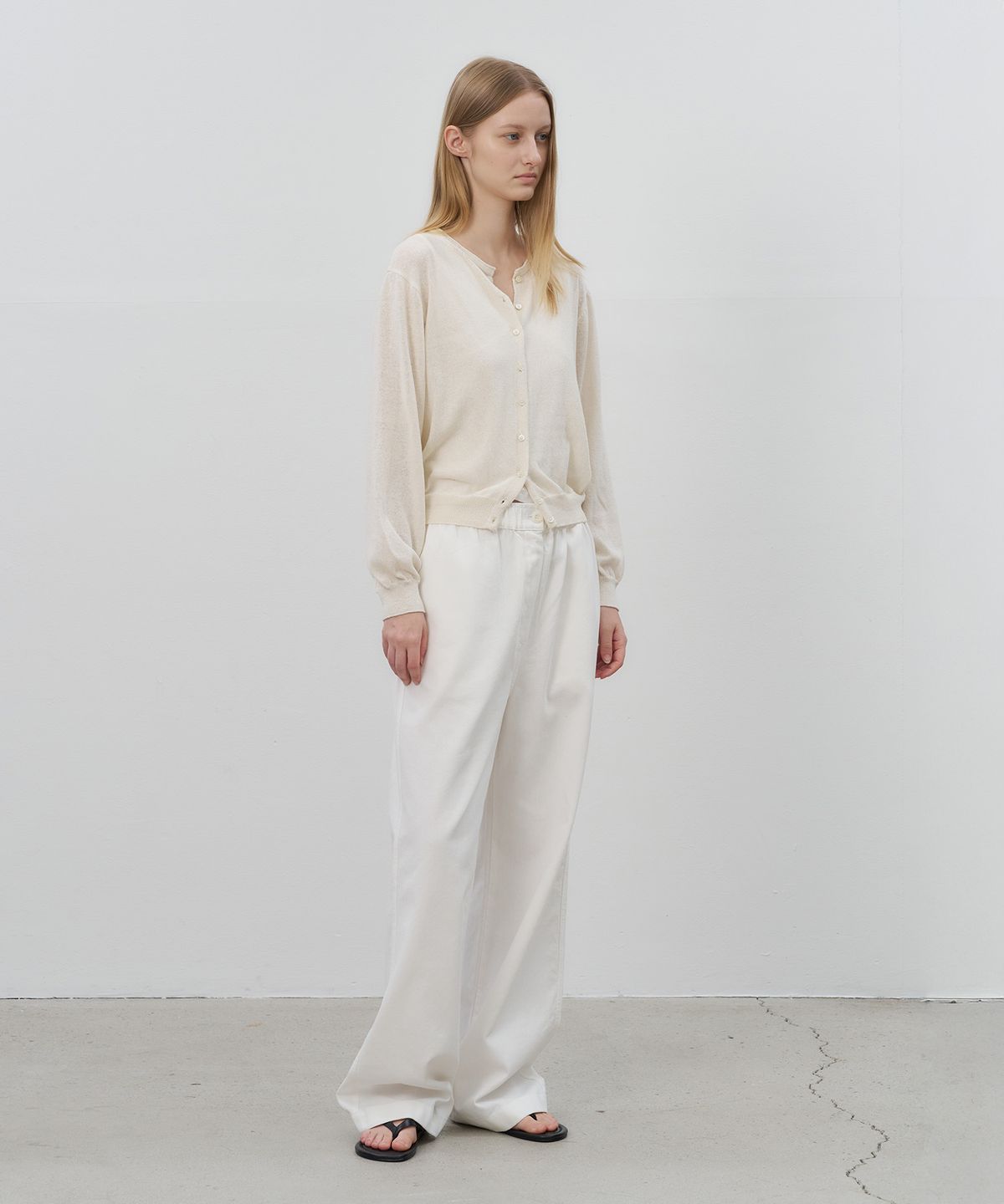 로트(LOTE) Rolled Linen Cardigan_3 Color