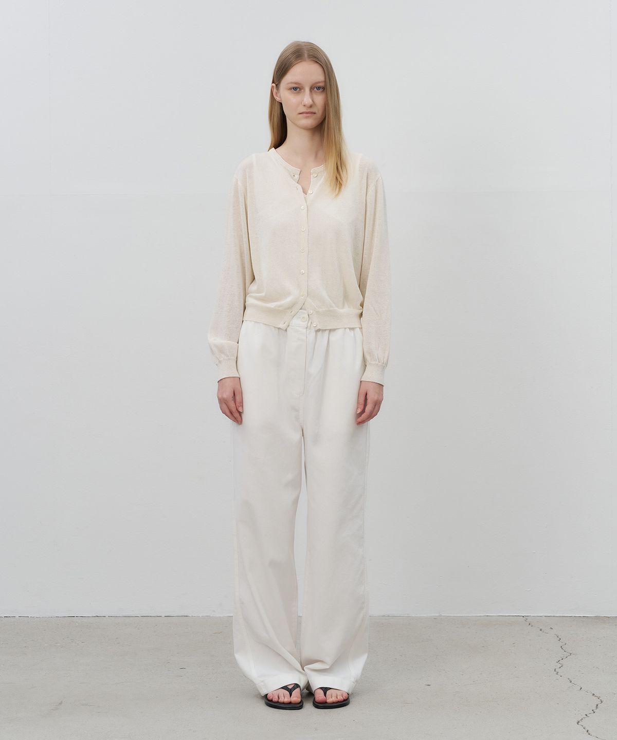 로트(LOTE) Rolled Linen Cardigan_3 Color