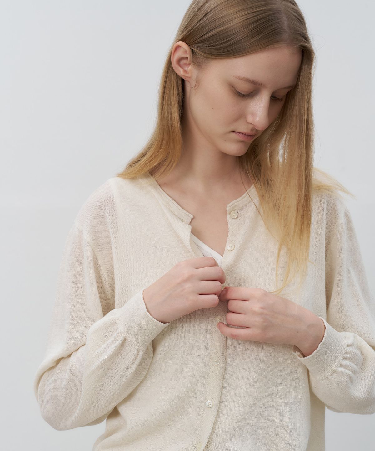 로트(LOTE) Rolled Linen Cardigan_3 Color